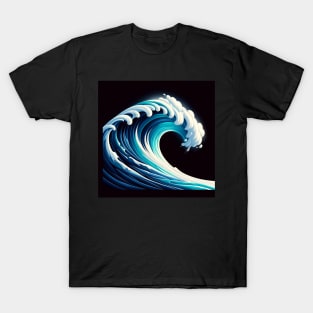 Cresting Elegance: The Majestic Ocean Wave T-Shirt